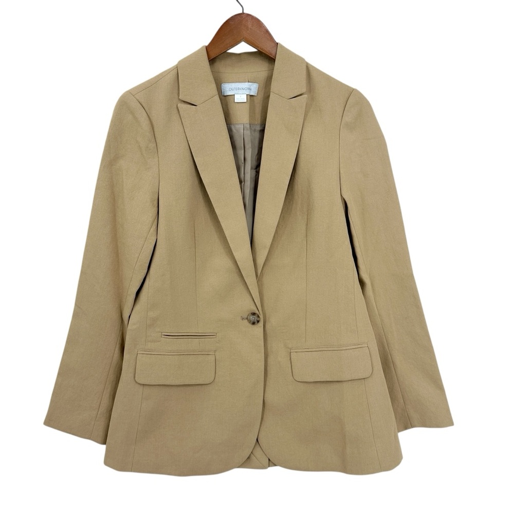 Outerknown Blazer Jacket Tan Lined - image 1